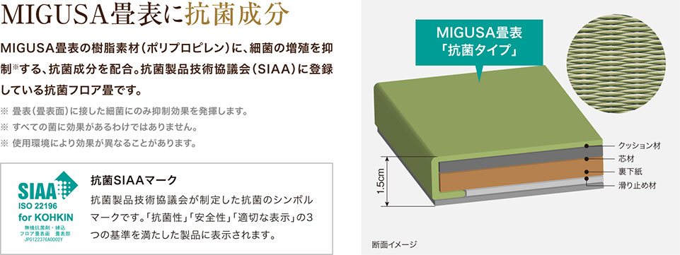 有名な □積水 フロア畳 抗菌タイプ 目積 ブルーバイオレット